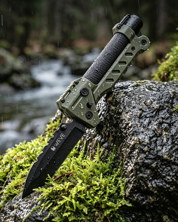 Folding Survival Knife for Outdoor Camping & Hiking | Multi-Function Tool