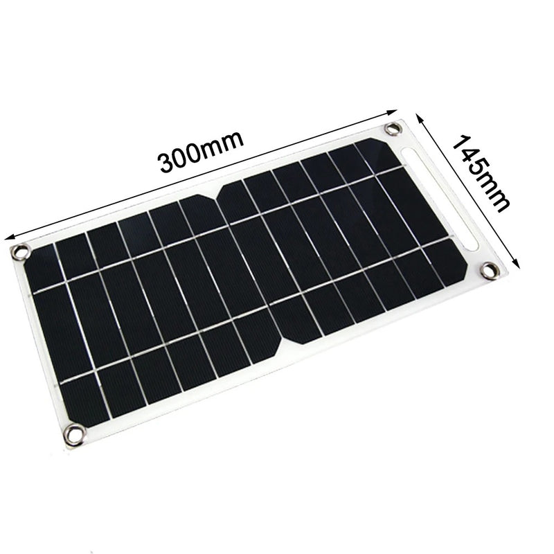 6W Portable Solar Panel USB and solar connector close-up