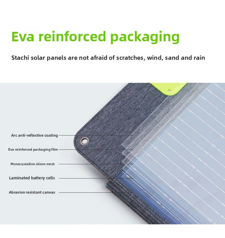 120W Monocrystalline Foldable Solar Panel | High-Efficiency Portable Solar Charger for Camping and RV
