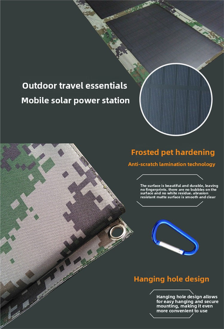 100W Solar Panel USB ports and MC4 connector interface