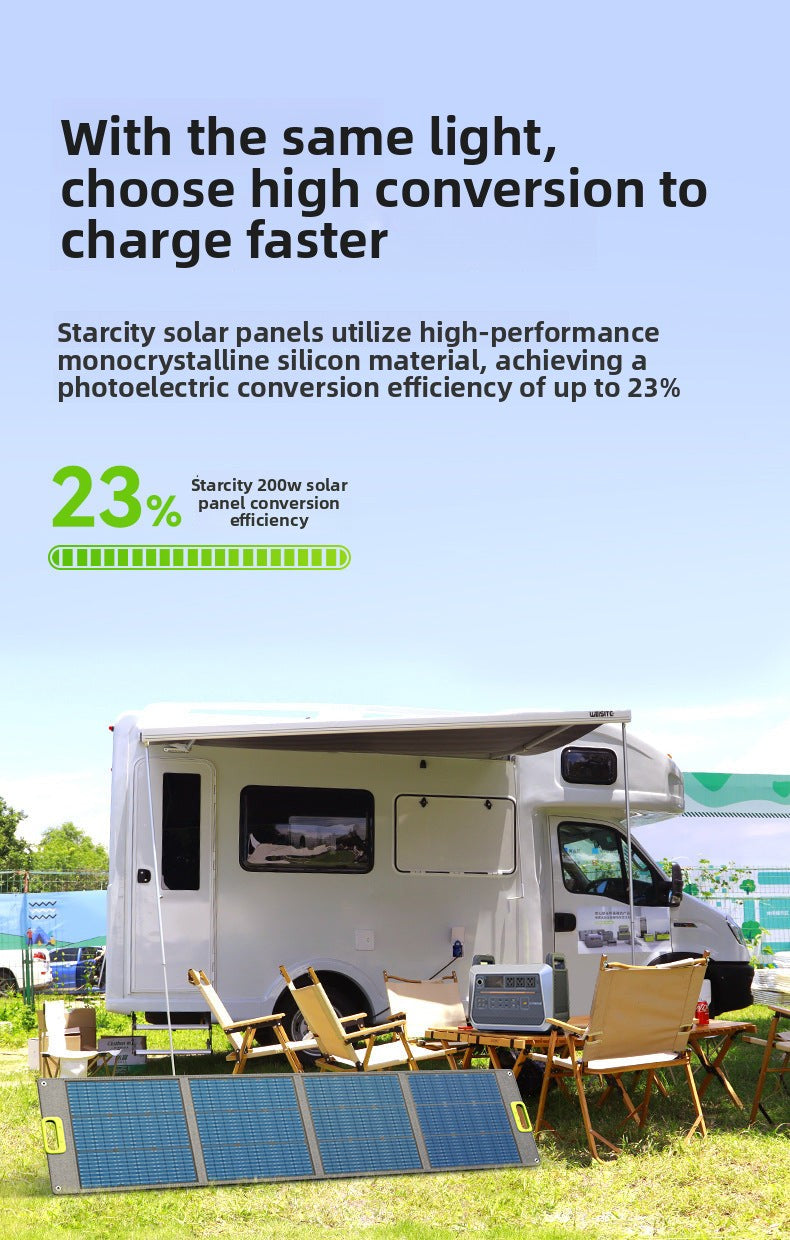 120W Monocrystalline Foldable Solar Panel | High-Efficiency Portable Solar Charger for Camping and RV