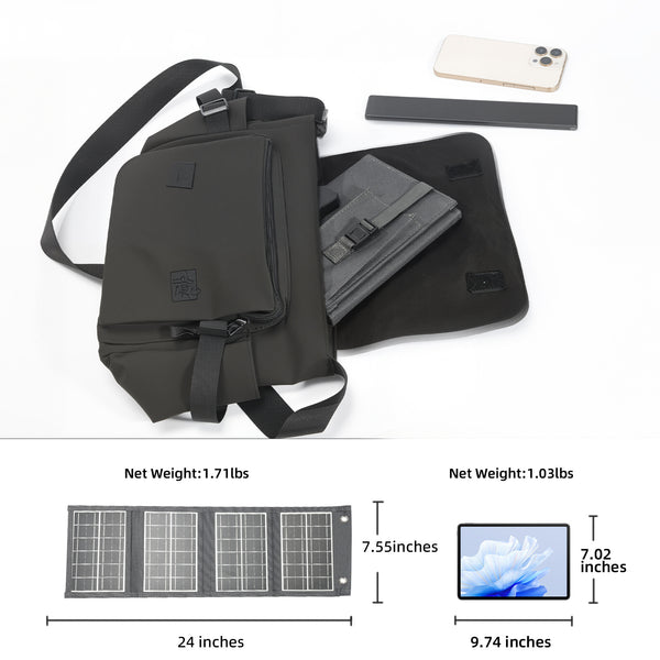 15W Portable Solar Panel - mini foldable USB solar charger for hiking and outdoor