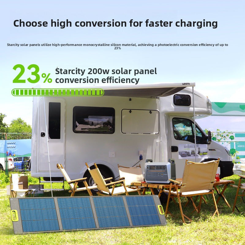 120W Monocrystalline Foldable Solar Panel | High-Efficiency Portable Solar Charger for Camping and RV