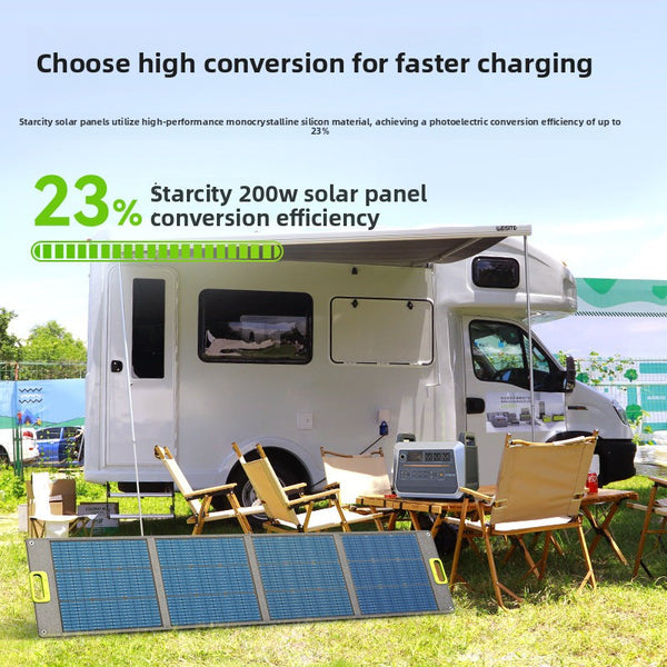 120W Monocrystalline Foldable Solar Panel - High-Efficiency Portable Solar Charger for Camping and RV