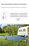 120W Solar Panel outdoor camping setup with power station
