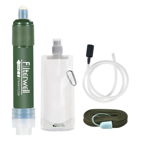 Portable Water Filter Straw for Camping & Survival | Ultrafiltration Outdoor Purifier