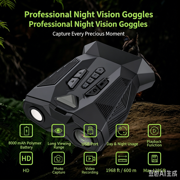 HD Night Vision Monocular for Hunting | 19x Digital Zoom Infrared